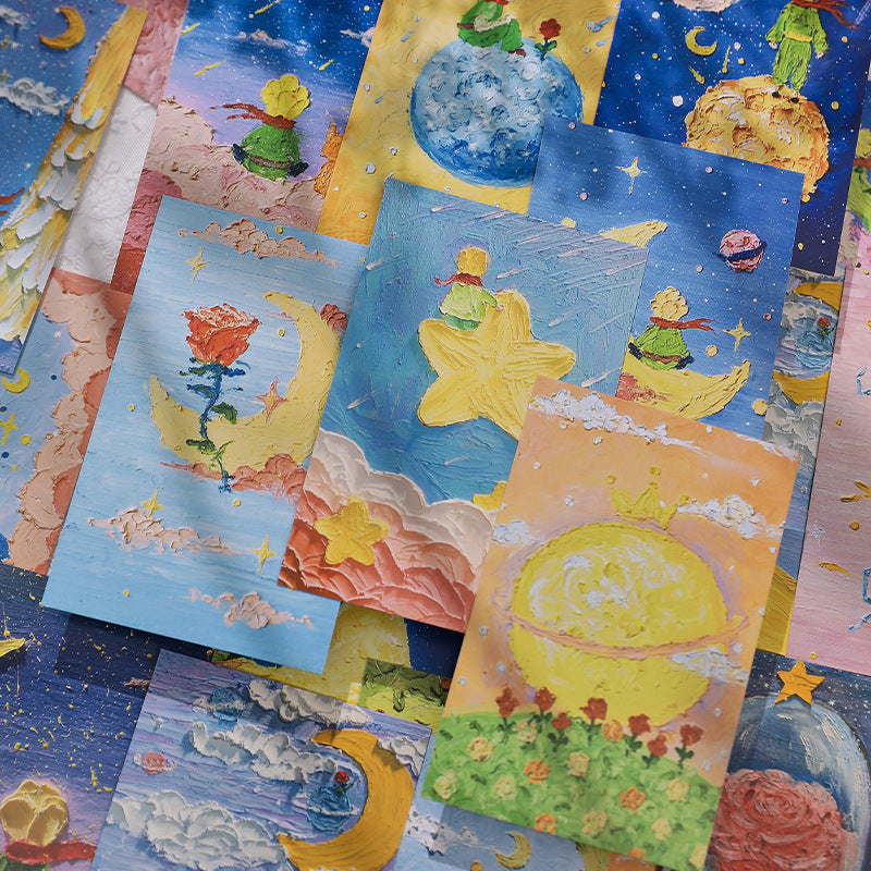 The Little Prince oil painting postcard