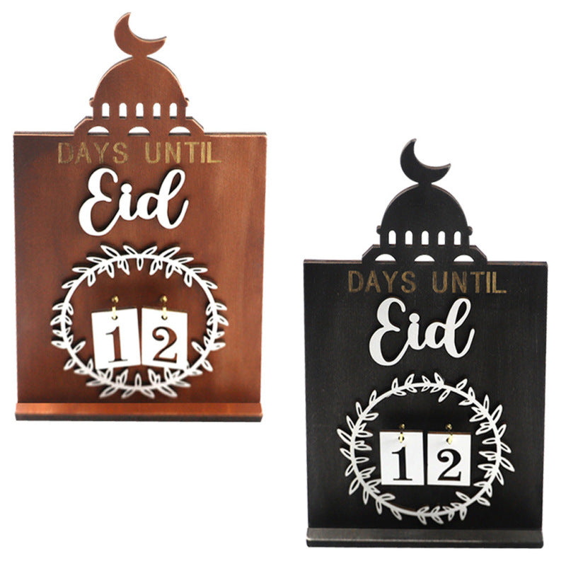 Wooden Castle Countdown Table Calendar