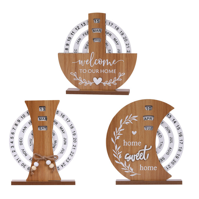 Wooden Creative Table Calendar