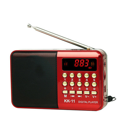 Card insertion portable multifunctional radio recorder