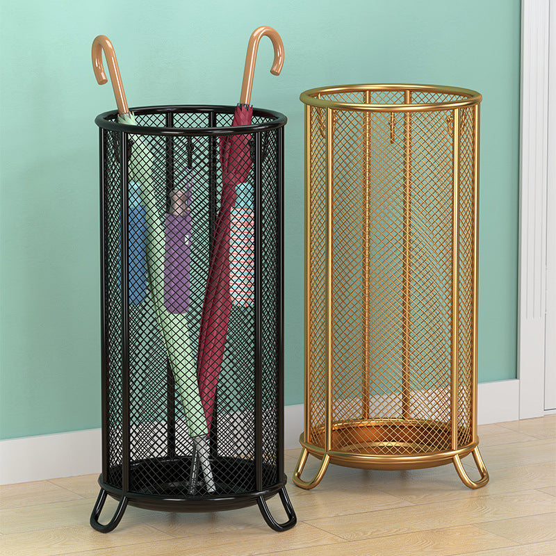 Bucket storage umbrella rack