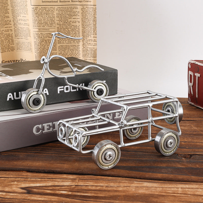 Creative decorative ornaments with wrought iron models