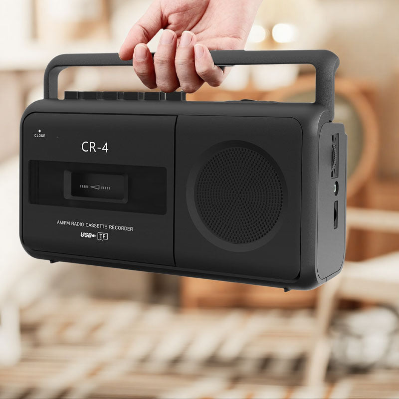 Retro cassette stereo recorder