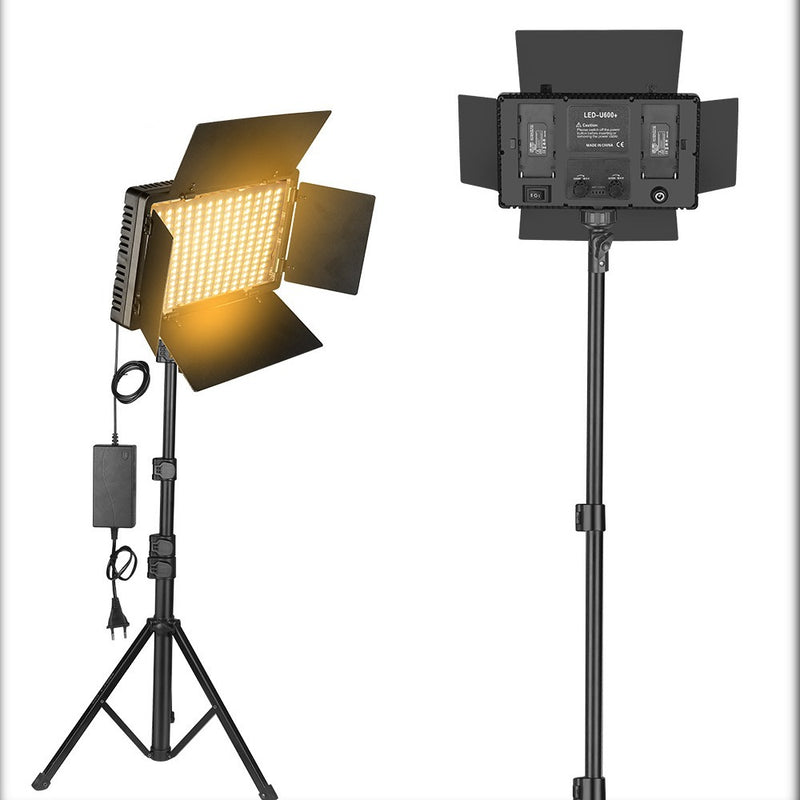 LED dual color temperature infinite dimming fill light
