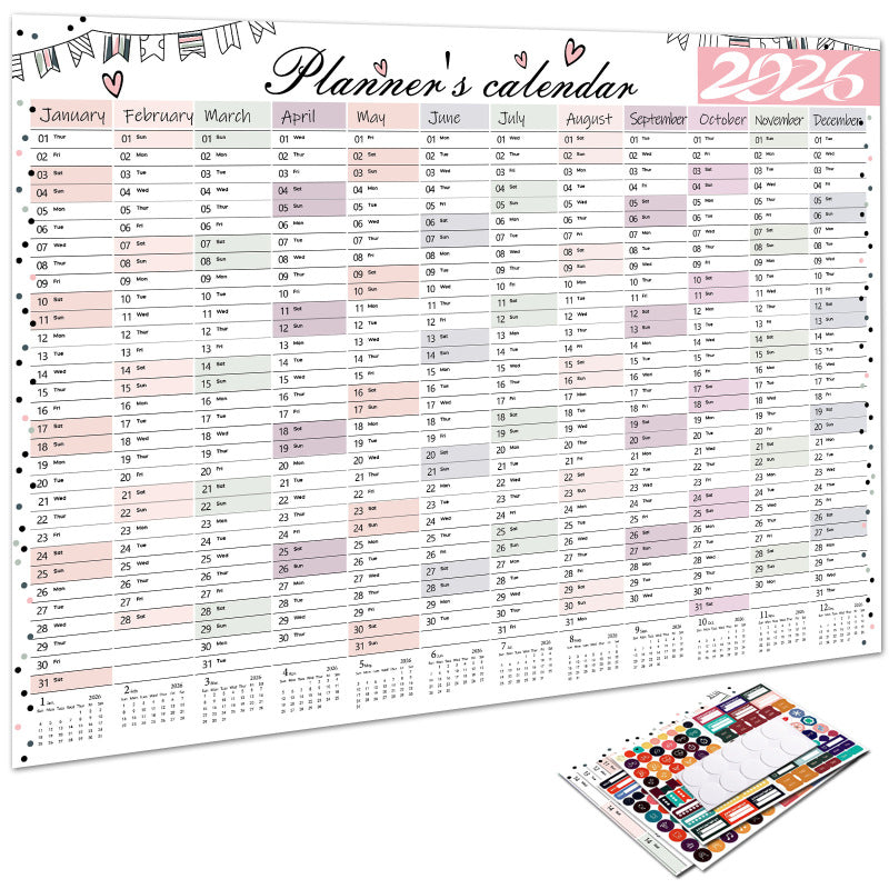 Desktop wall calendar