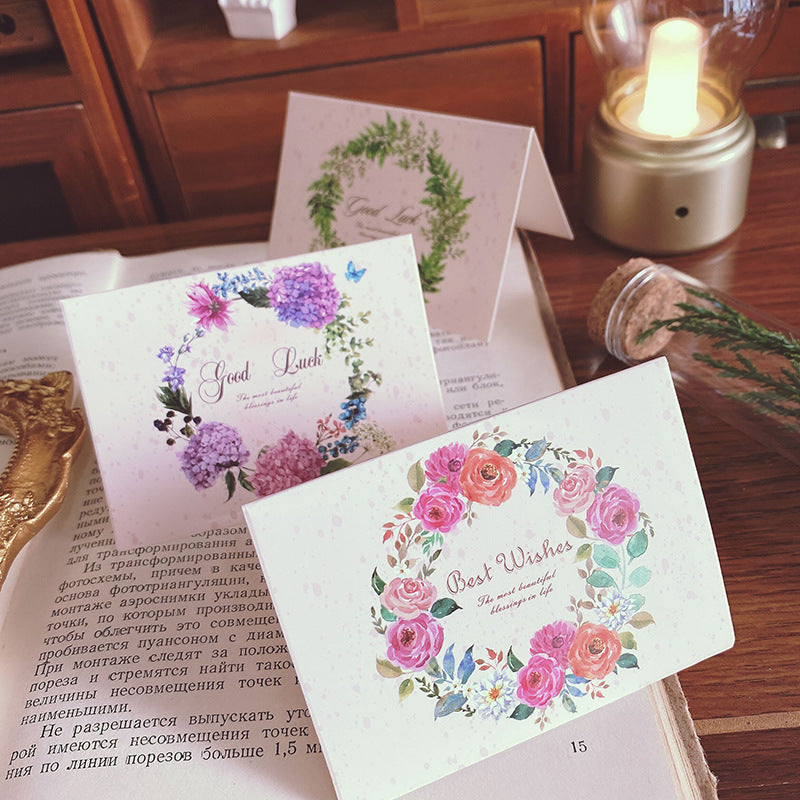 Birthday message, thank you postcard