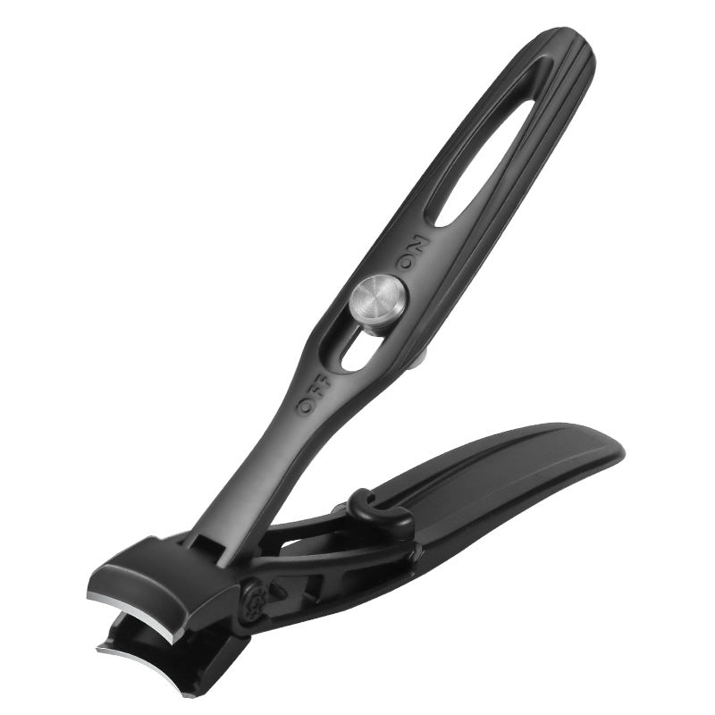 Large opening anti splash nail clipper