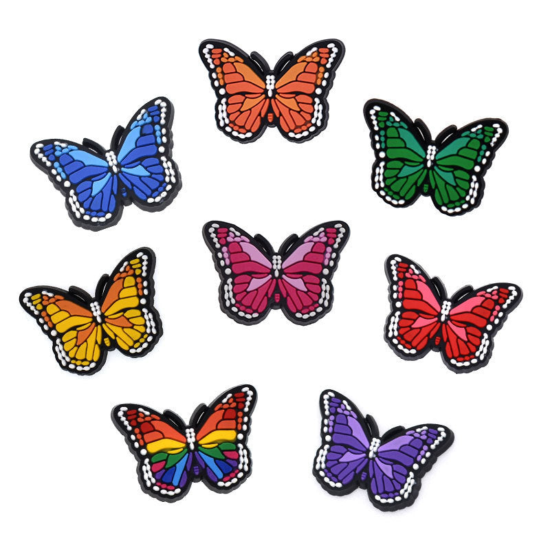 Detachable Rainbow Butterfly Shoe Flower