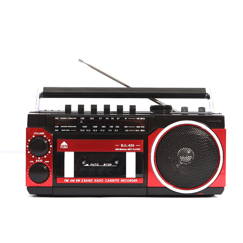 Magnetic tape nostalgic retro multi band recorder