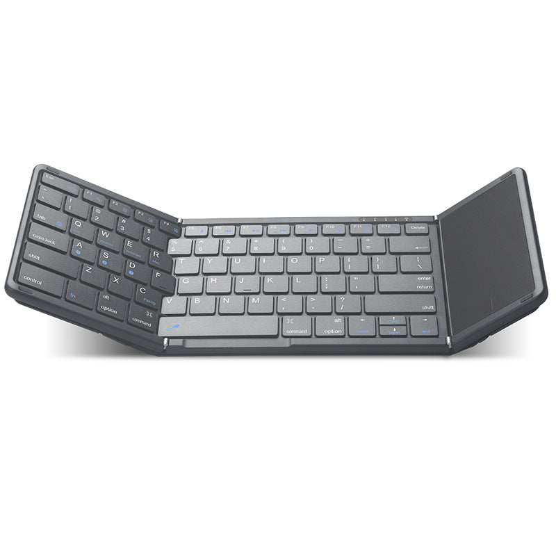 Three fold portable wireless touch keyboard