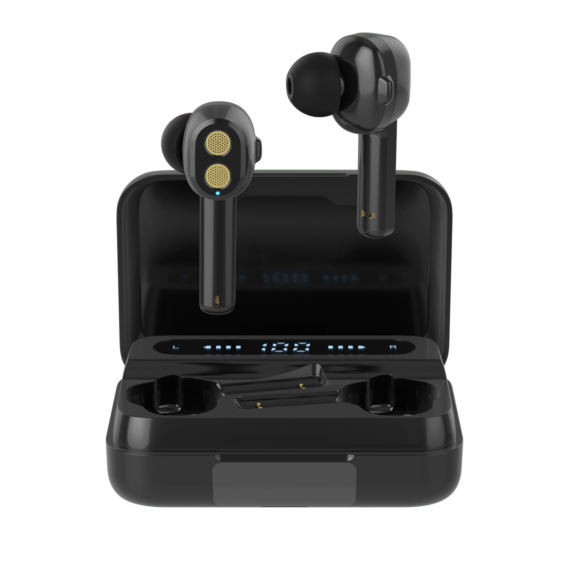 Mini earphones with power bank and wireless earphones