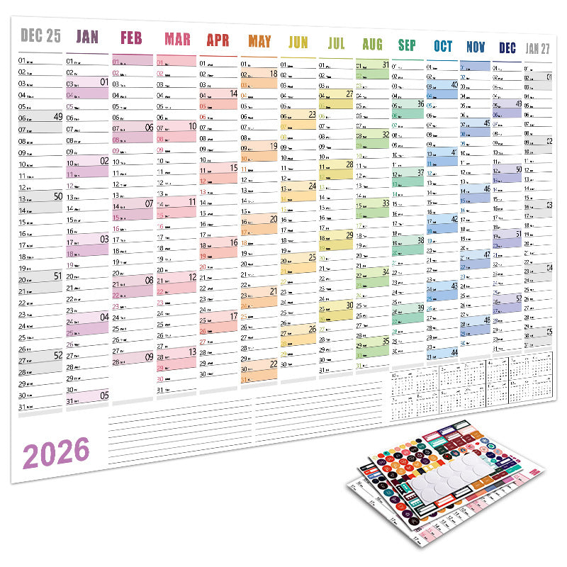 Desktop wall calendar