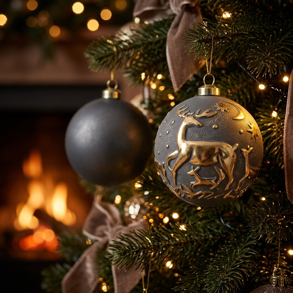 Retro Christmas Ball Set Decorative Ball Pendant