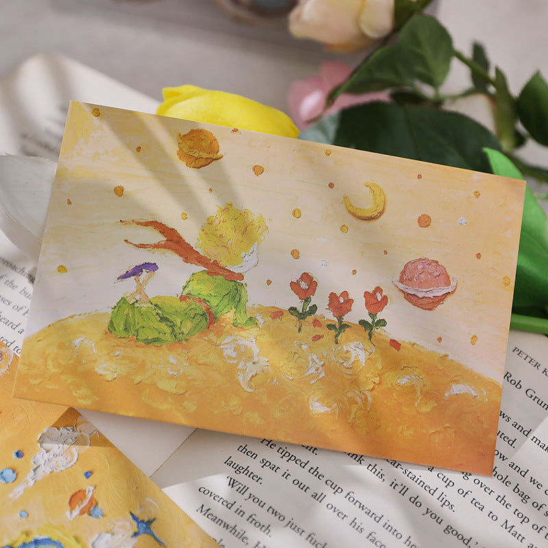 The Little Prince oil painting postcard