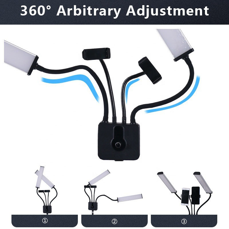 Dual arm dual position fill light