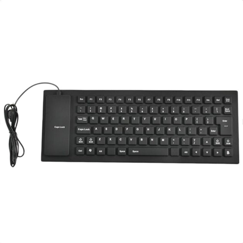 Dustproof and waterproof folding wired USB keyboard