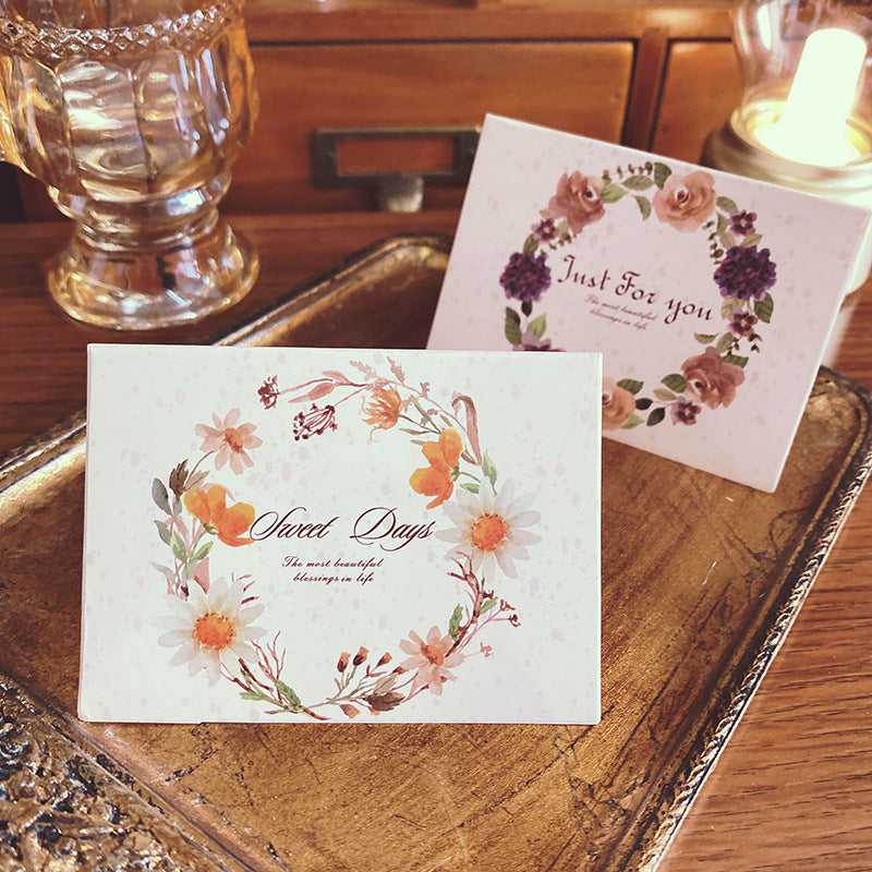 Birthday message, thank you postcard