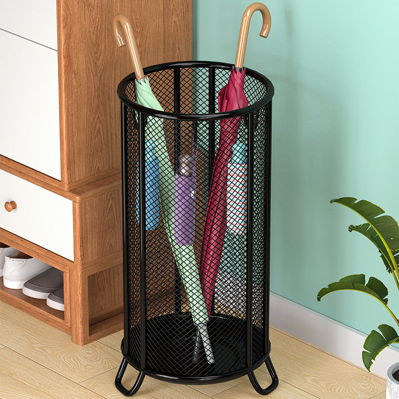 Bucket storage umbrella rack