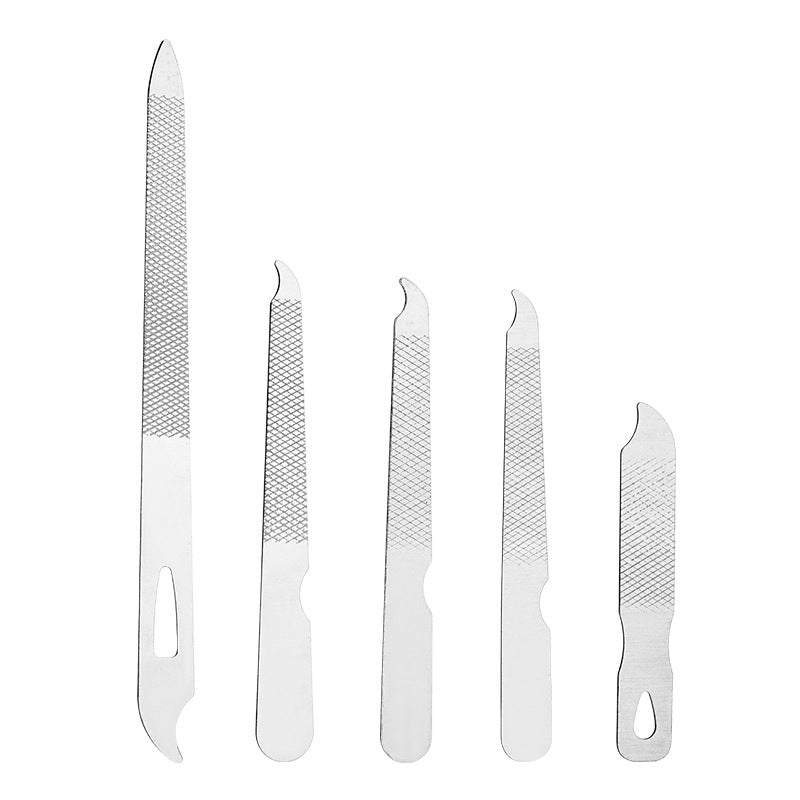 Double sided nail polisher, nail file