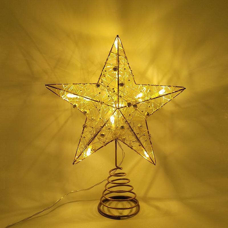 Iron wire craft pentagram ornament