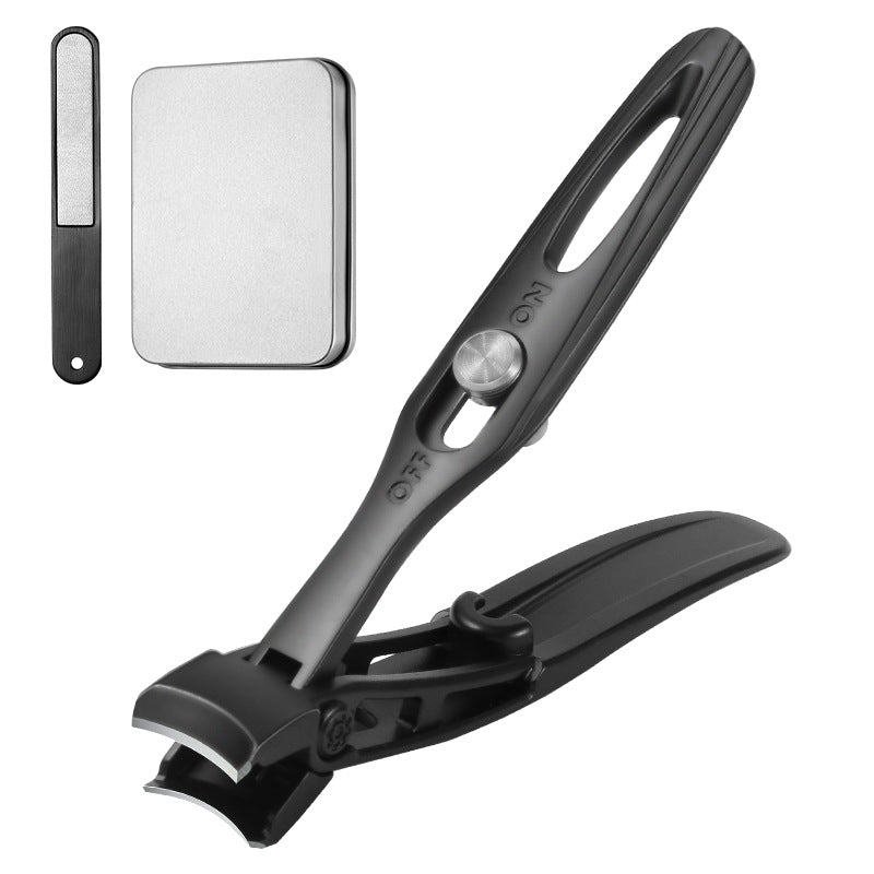 Large opening anti splash nail clipper