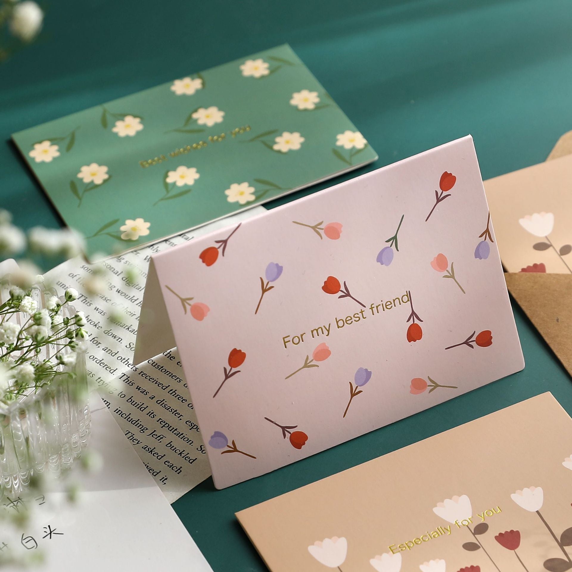 Hot stamping greeting cards, holiday postcards