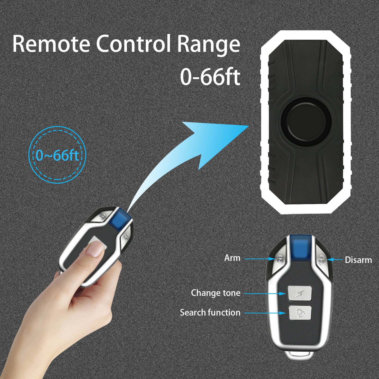 Wireless remote control vibration waterproof anti-theft device