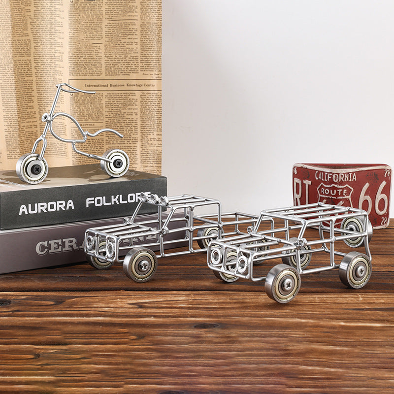 Creative decorative ornaments with wrought iron models