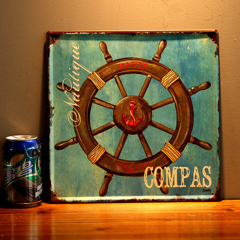Retro Creative Tin Painting