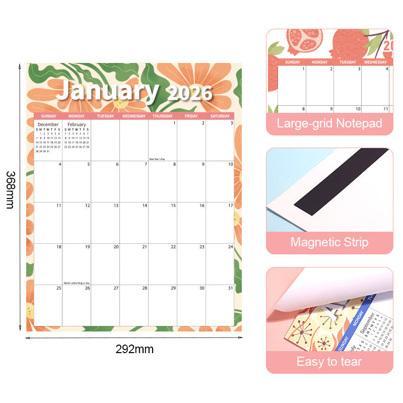 Decorative painting magnetic calendar
