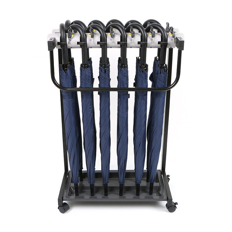 Hotel umbrella rack with lock
