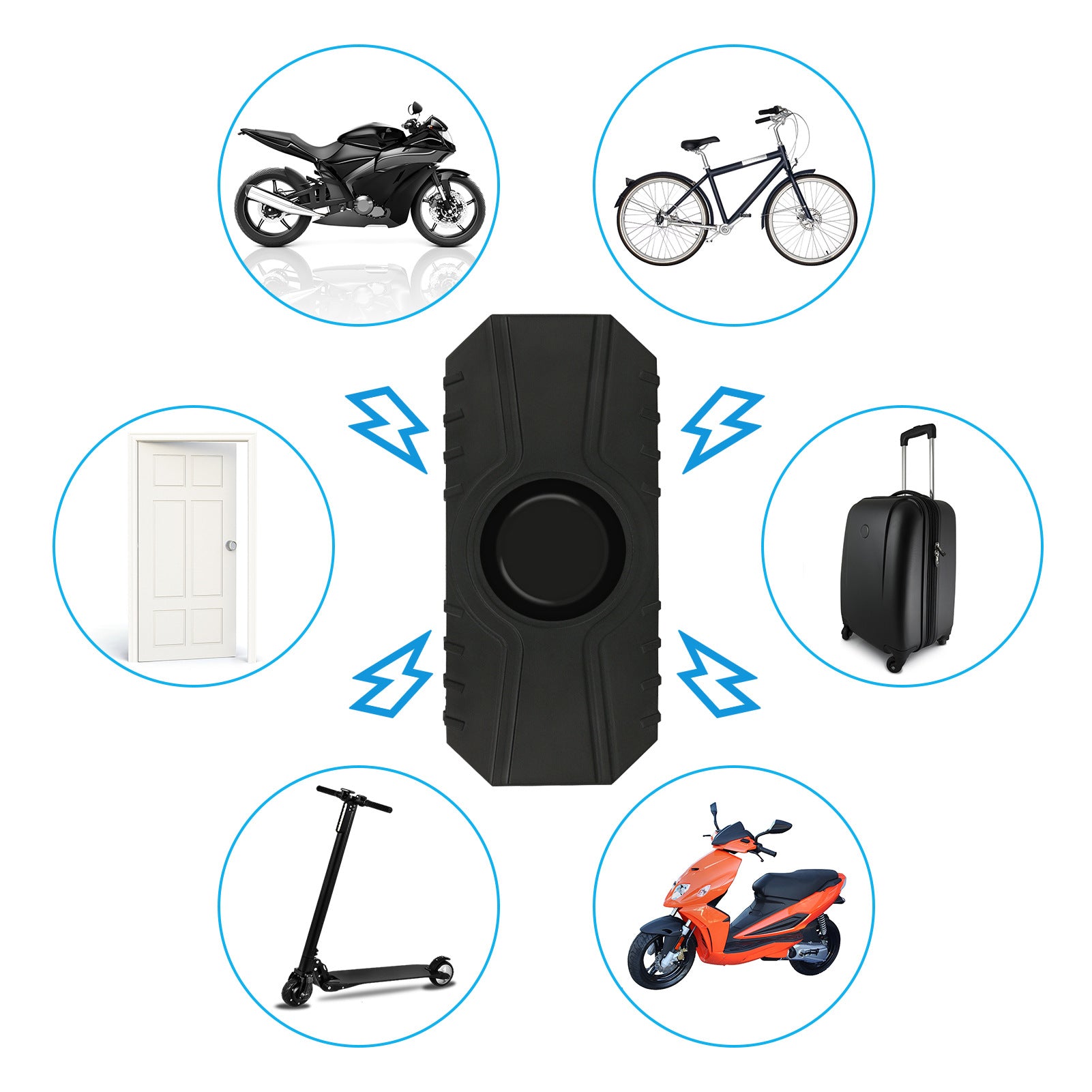Wireless remote control vibration waterproof anti-theft device
