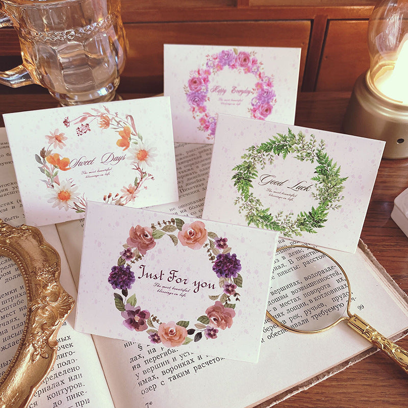 Birthday message, thank you postcard