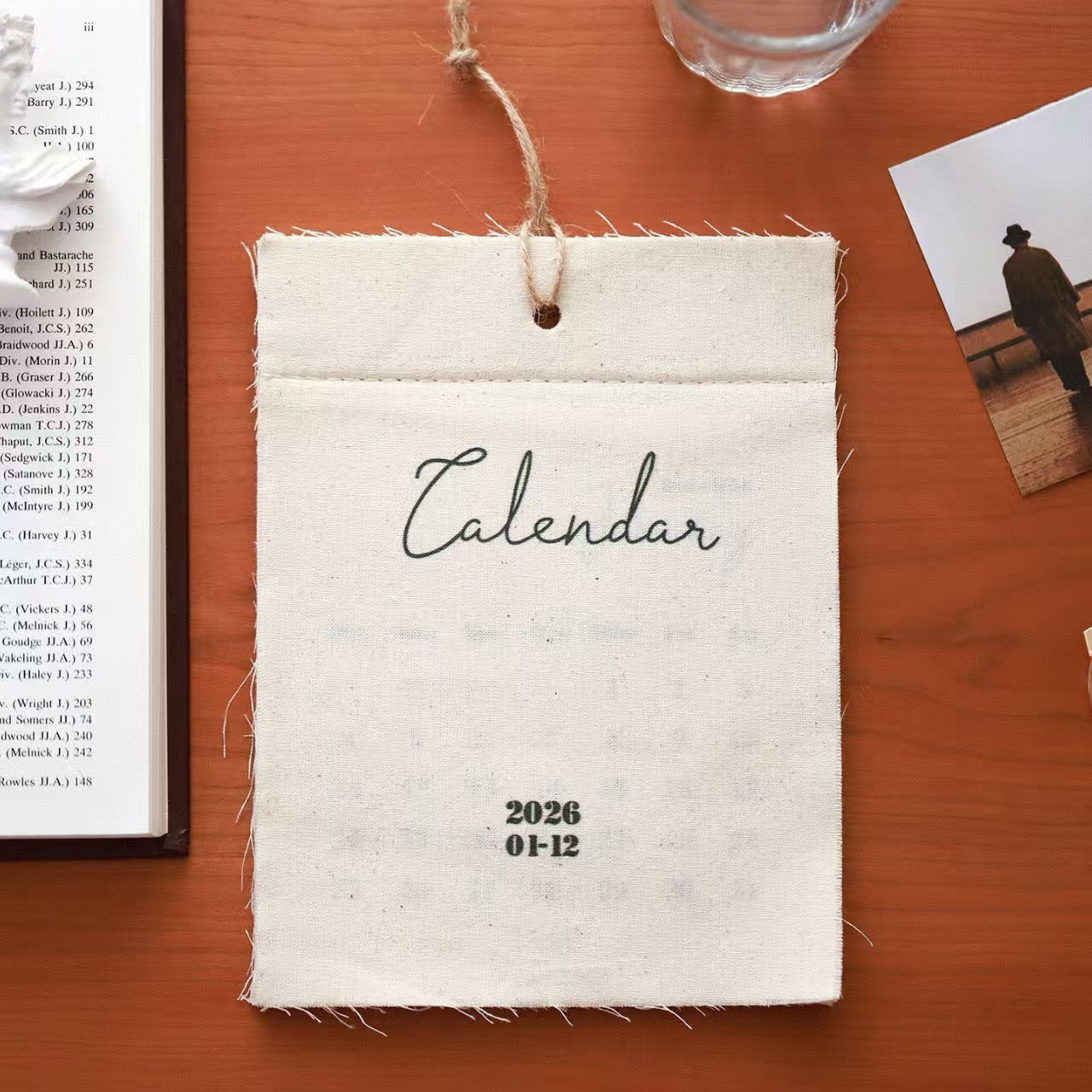 Fabric calendar hanging calendar