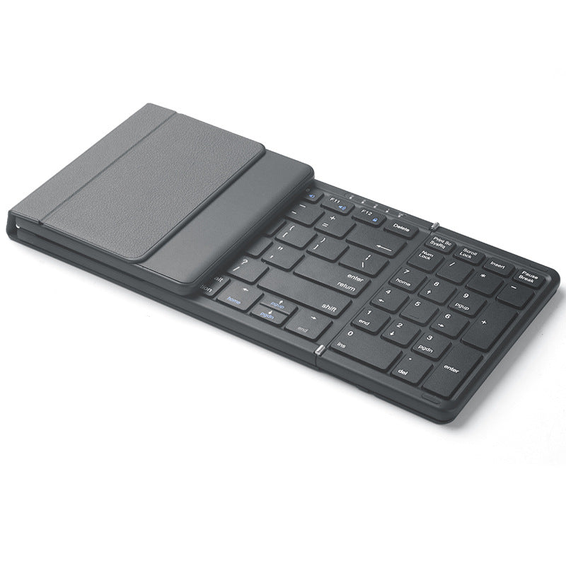 Three fold portable wireless touch keyboard