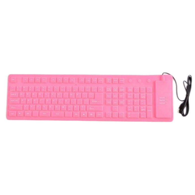 Dustproof and waterproof folding wired USB keyboard
