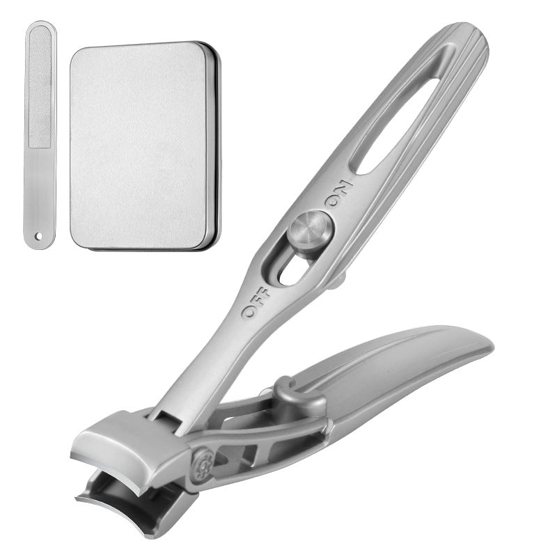 Large opening anti splash nail clipper