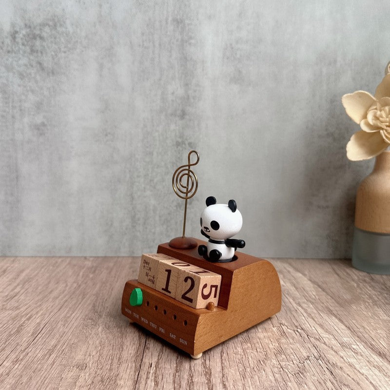 Panda Wooden Table Calendar