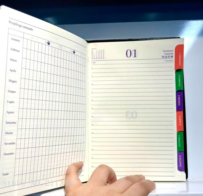 Multilingual calendar book