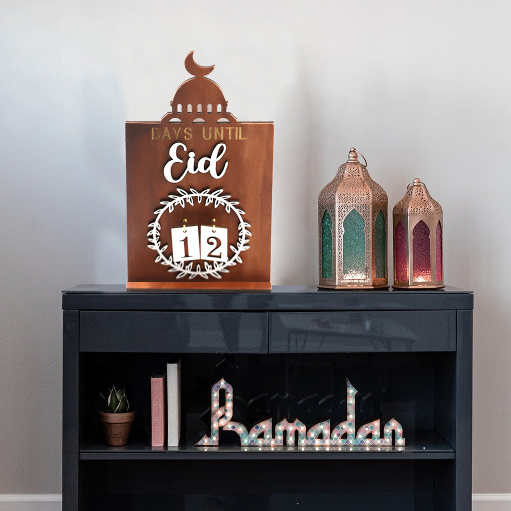 Wooden Castle Countdown Table Calendar