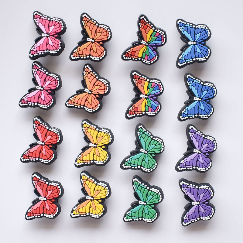 Detachable Rainbow Butterfly Shoe Flower
