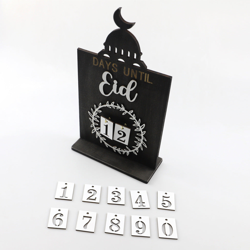 Wooden Castle Countdown Table Calendar