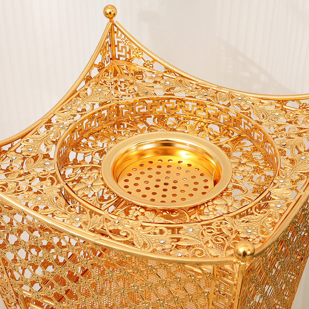 Metal hollow iron art incense burner decoration ornament