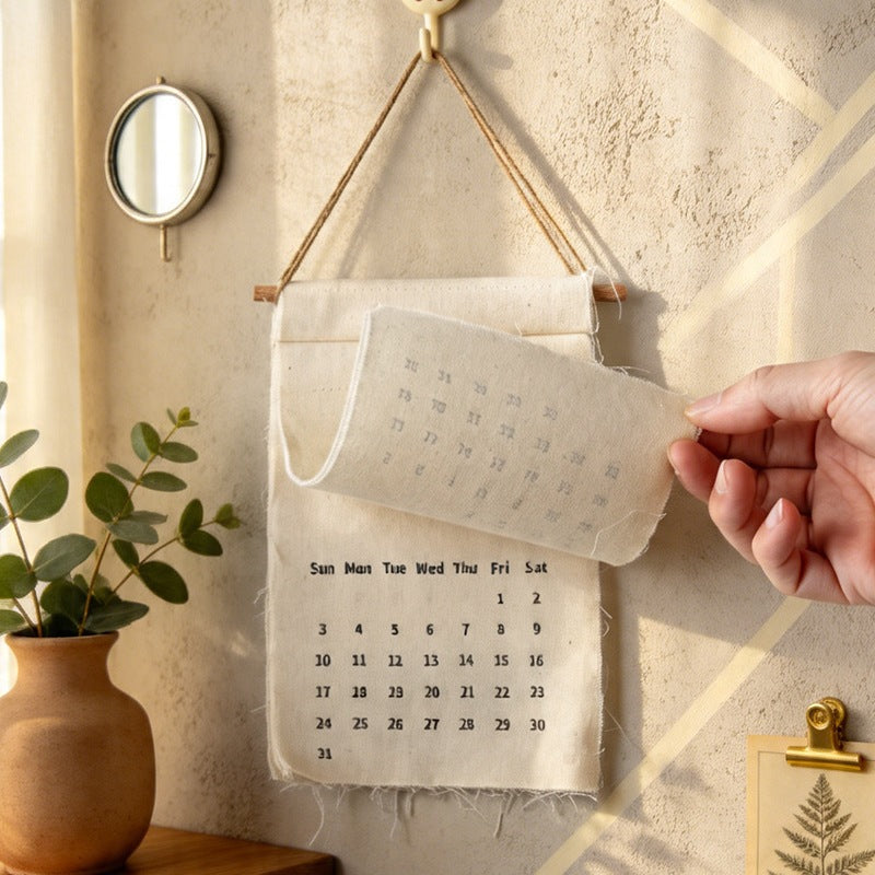 Athena goddess cotton and linen hanging calendar