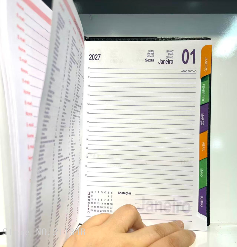 Multilingual calendar book