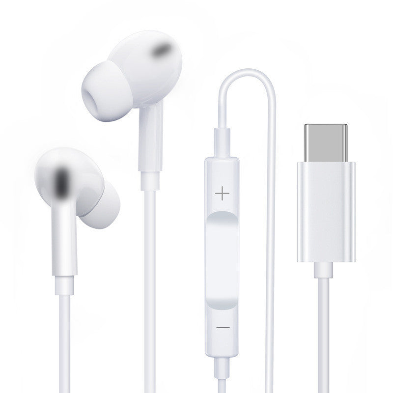 In-ear wired earphones with flat cables