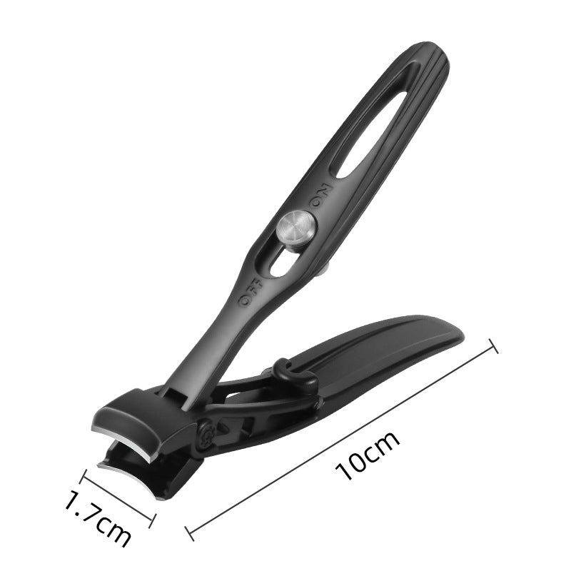 Large opening anti splash nail clipper