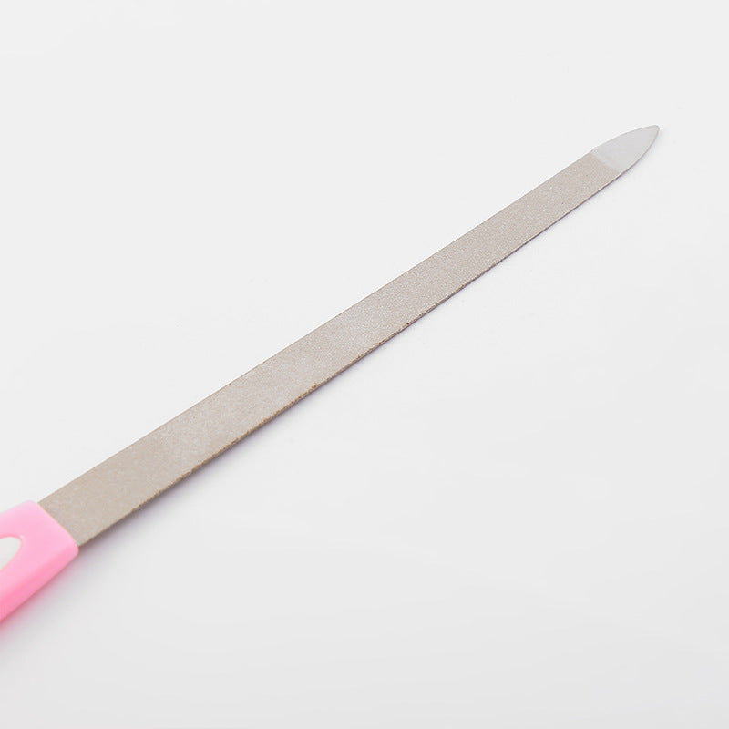 Dual purpose stainless steel nail file