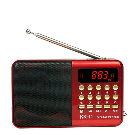 Card insertion portable multifunctional radio recorder
