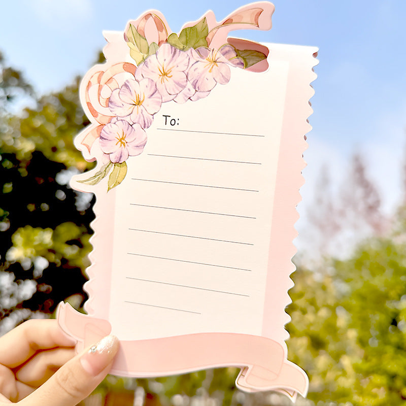 Dried flower envelope postcard
